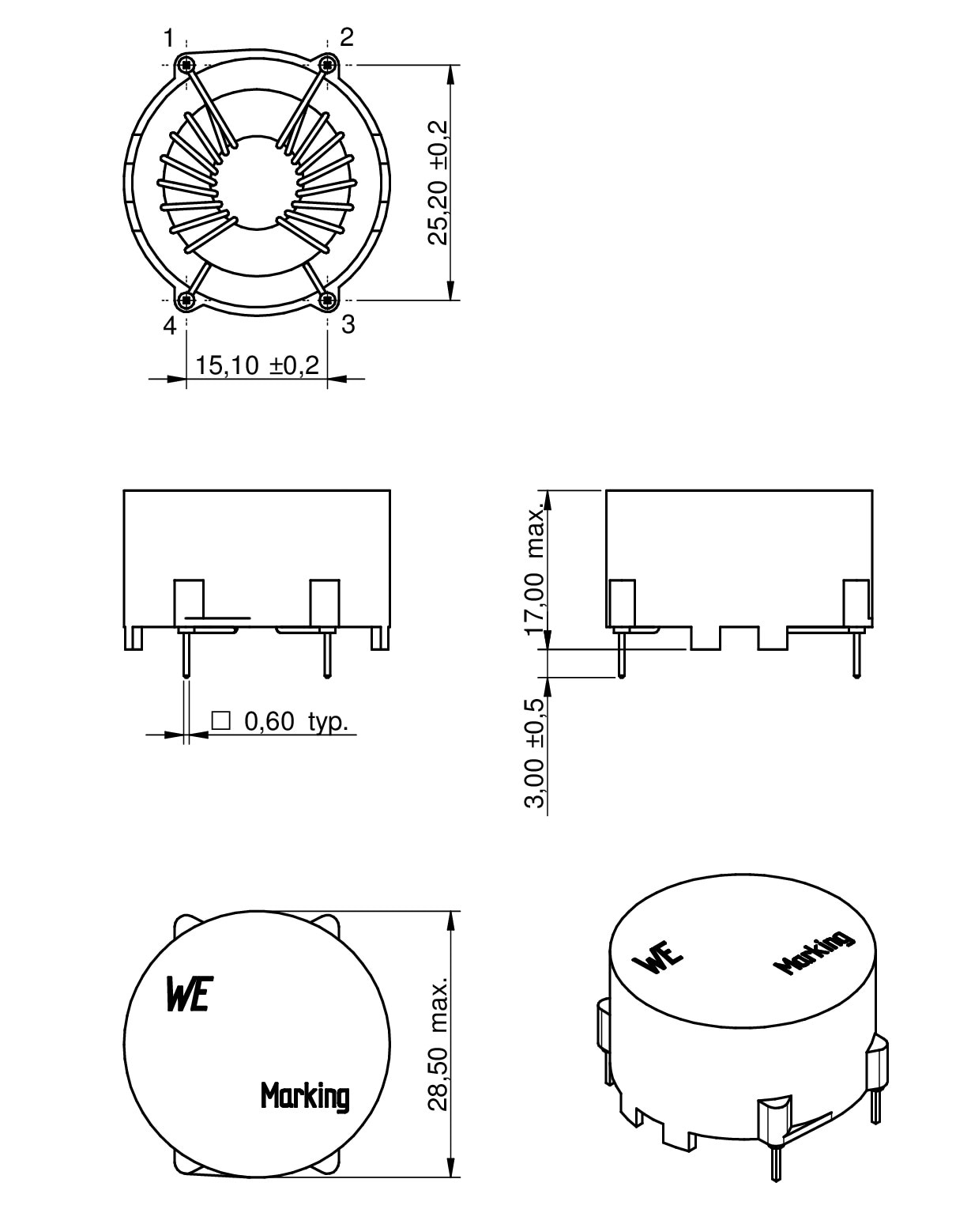 we-lf-common-mode-power-line-choke-passive-components-w-rth